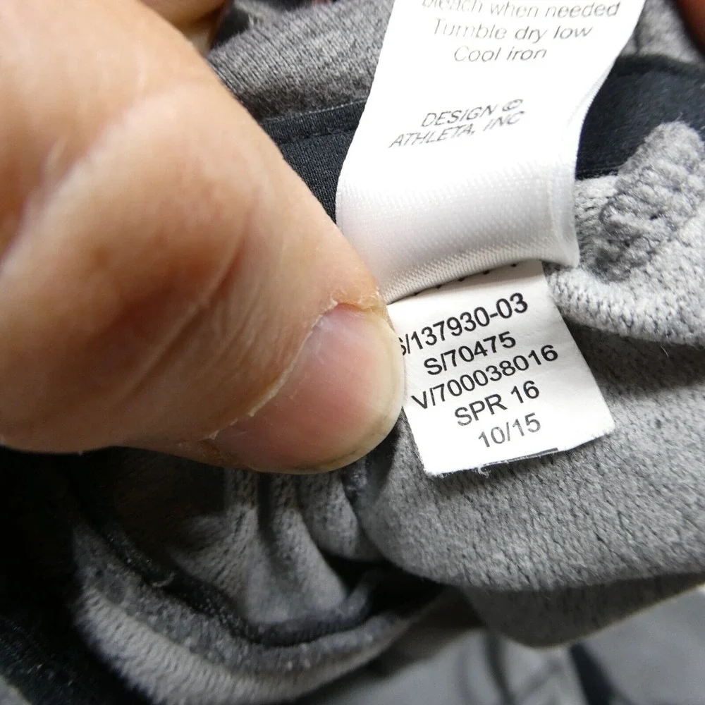 Athleta Sentry‎ Hoodie Womens XS Gray Zip Up Stretch Pocket Thumbhole Athletic - Picture 8 of 8